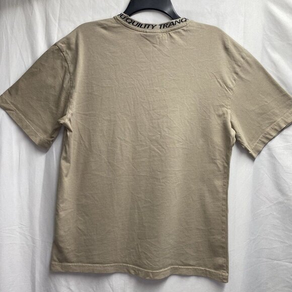 H&M Relaxed Fit Short Sleeve T-Shirt Men Small Beige 100% Cotton Crew Neck - Picture 6 of 16